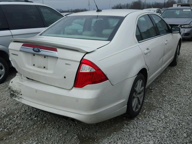 3FAHP0JA1AR177590 - 2010 FORD FUSION SEL WHITE photo 4