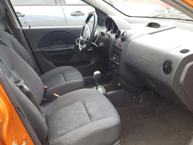 KL1TD66607B721327 - 2007 CHEVROLET AVEO BASE Narıncı foto 5