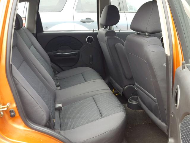 KL1TD66607B721327 - 2007 CHEVROLET AVEO BASE Narıncı foto 6