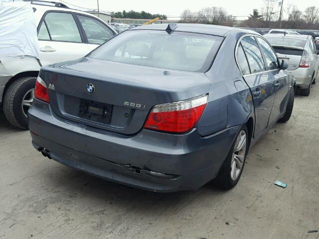 WBANU5C59AC128412 - 2010 BMW 528 I BLUE photo 4