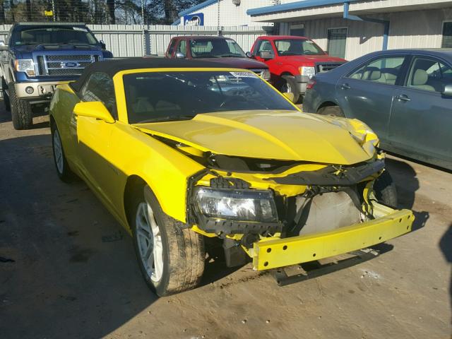 2G1FD3D35F9147295 - 2015 CHEVROLET CAMARO LT YELLOW photo 1