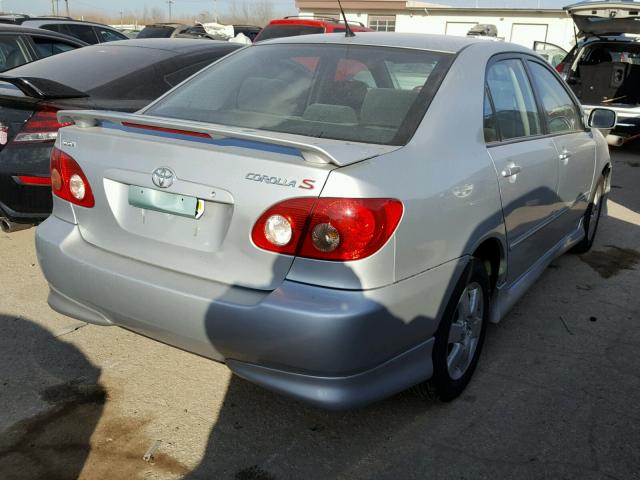 1NXBR32E27Z784334 - 2007 TOYOTA COROLLA CE SILVER photo 4