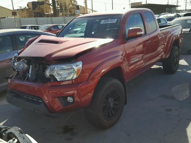 5TFTU4GN9FX075791 - 2015 TOYOTA TACOMA PRE RED photo 2