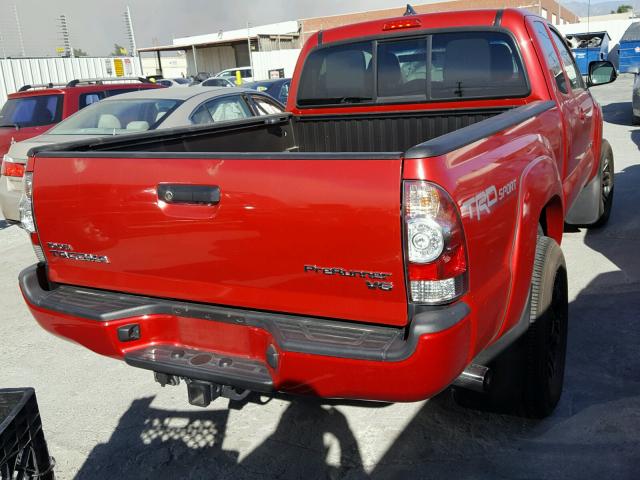 5TFTU4GN9FX075791 - 2015 TOYOTA TACOMA PRE RED photo 4