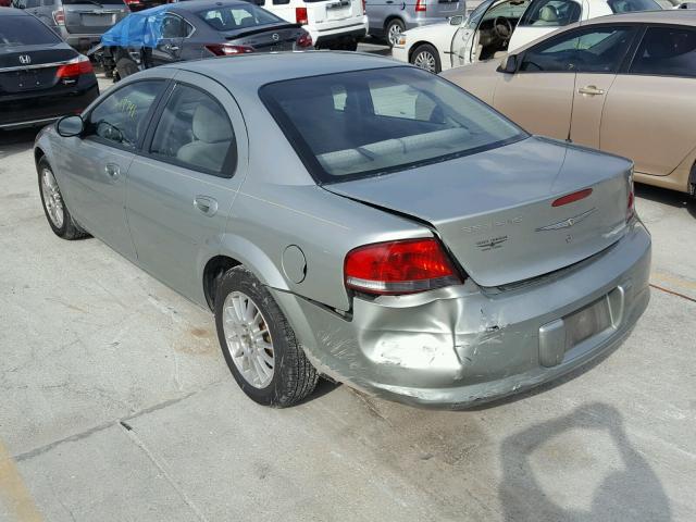 1C3EL46X24N323679 - 2004 CHRYSLER SEBRING LX GRAY photo 3