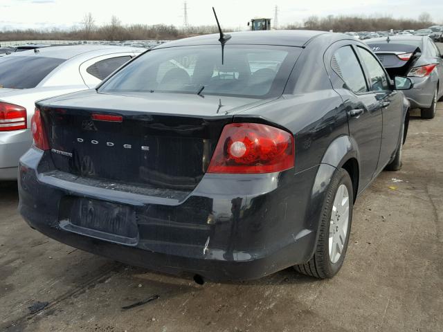 1C3CDZAB6CN132665 - 2012 DODGE AVENGER SE BLACK photo 4