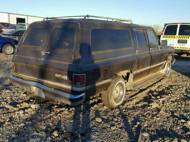 1GBEC16L8FF140375 - 1985 CHEVROLET SUBURBAN C BROWN photo 4