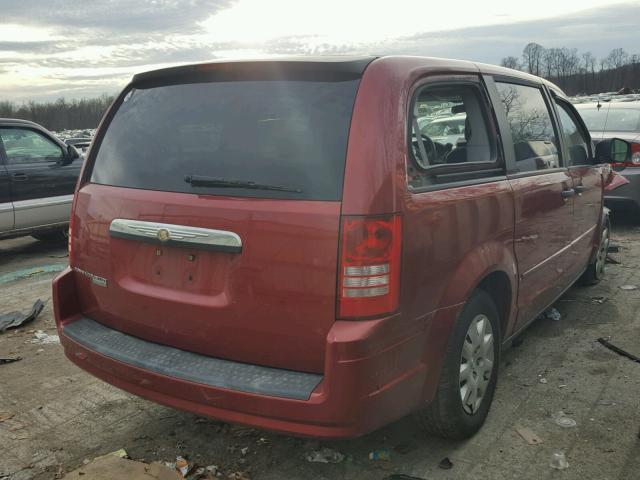 2A8HR44H28R767360 - 2008 CHRYSLER TOWN & COU RED photo 4