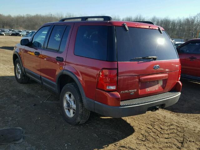 1FMZU73K23ZA00241 - 2003 FORD EXPLORER X RED photo 3