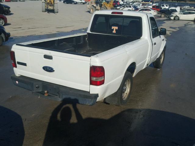 1FTYR10D96PA52776 - 2006 FORD RANGER WHITE photo 4