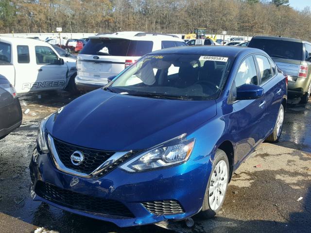 3N1AB7AP3HY387554 - 2017 NISSAN SENTRA S BLUE photo 2