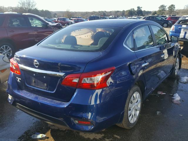 3N1AB7AP3HY387554 - 2017 NISSAN SENTRA S BLUE photo 4