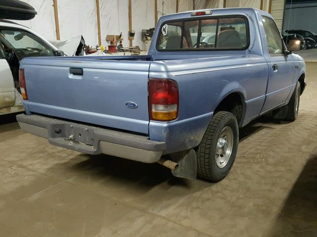 1FTCR10A9VUC47745 - 1997 FORD RANGER BLUE photo 4