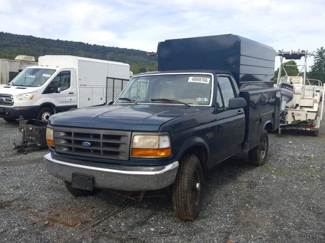 1FDHF26H6TEA96410 - 1996 FORD F250 GREEN photo 2