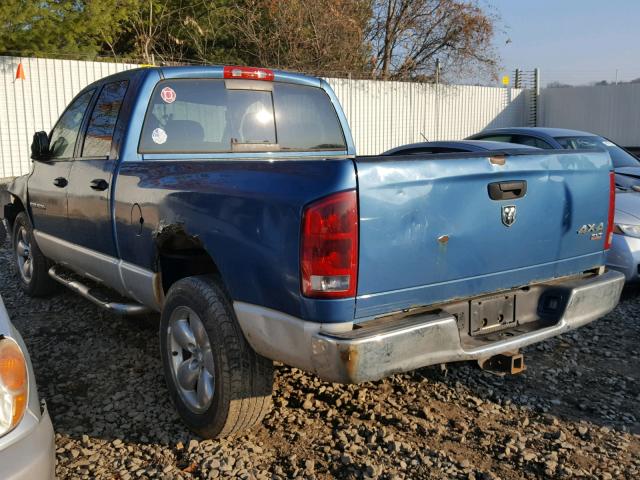 1D7HU18D65S352943 - 2005 DODGE RAM 1500 S BLUE photo 3