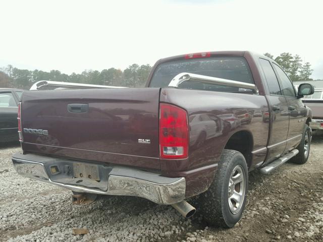 1D7HA18N94J121105 - 2004 DODGE RAM 1500 S BURGUNDY photo 4