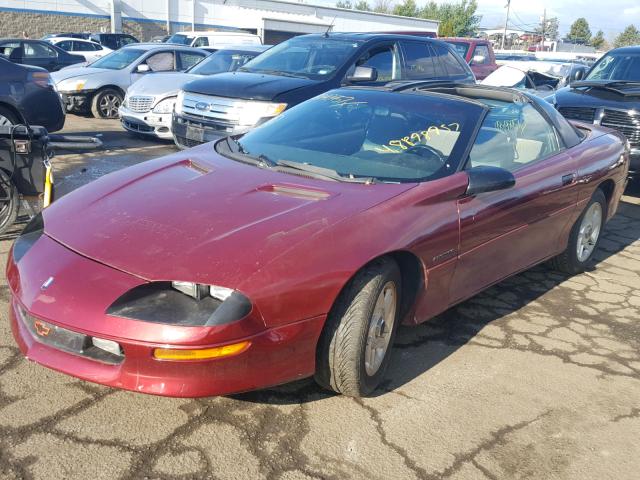 2G1FP22SXP2124553 - 1993 CHEVROLET CAMARO BURGUNDY photo 2