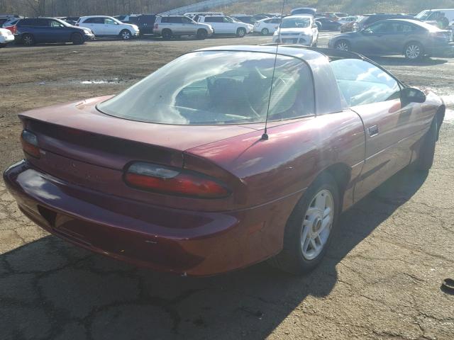 2G1FP22SXP2124553 - 1993 CHEVROLET CAMARO BURGUNDY photo 4