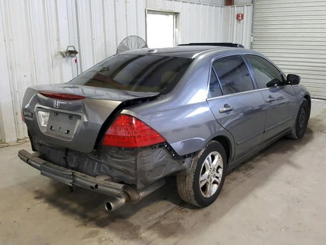 1HGCM56887A082724 - 2007 HONDA ACCORD EX GRAY photo 4