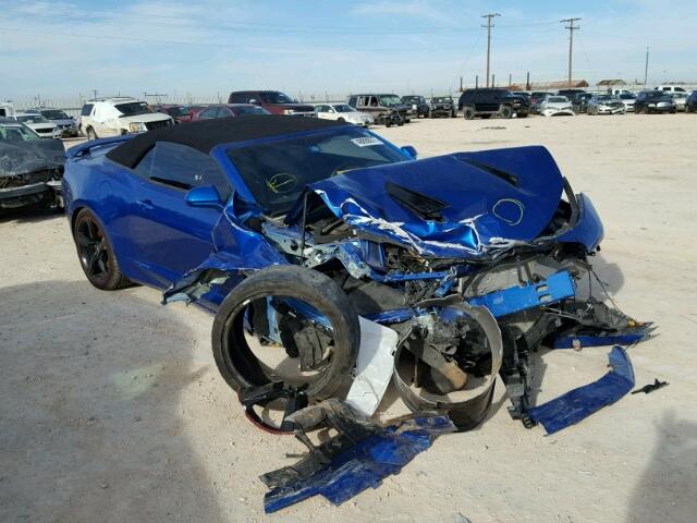 1G1FH3D70G0185469 - 2016 CHEVROLET CAMARO SS BLUE photo 1
