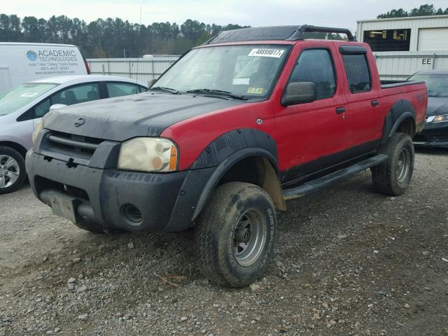 1N6ED27Y21C376956 - 2001 NISSAN FRONTIER C RED photo 2