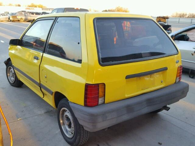 KNJPT06H1L6126448 - 1990 FORD FESTIVA L YELLOW photo 3