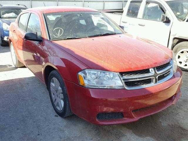 1C3CDZAG6EN218329 - 2014 DODGE AVENGER SE RED photo 1