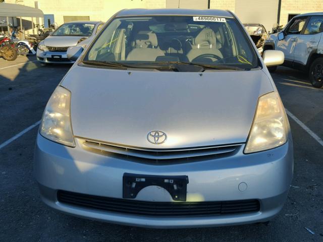 JTDKB20U957045082 - 2005 TOYOTA PRIUS SILVER photo 9