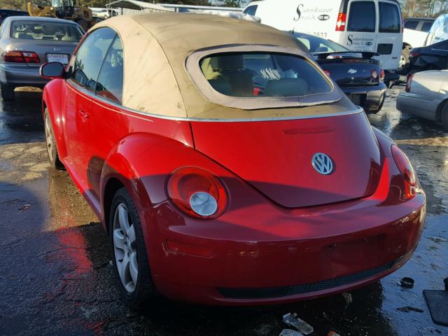 3VWSF31YX6M318966 - 2006 VOLKSWAGEN NEW BEETLE RED photo 3