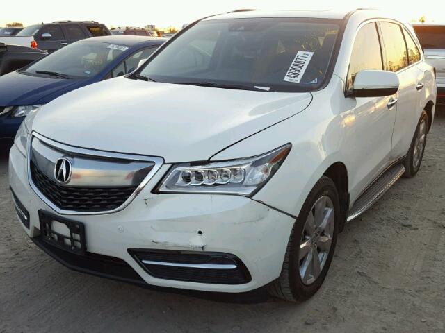 5FRYD3H90GB007049 - 2016 ACURA MDX ADVANC WHITE photo 2