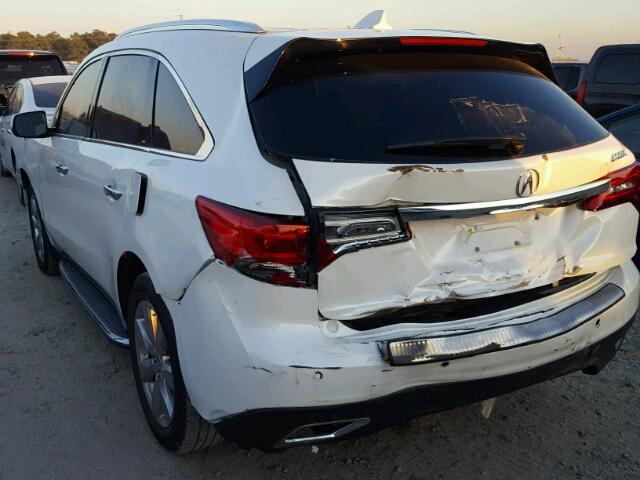 5FRYD3H90GB007049 - 2016 ACURA MDX ADVANC WHITE photo 3