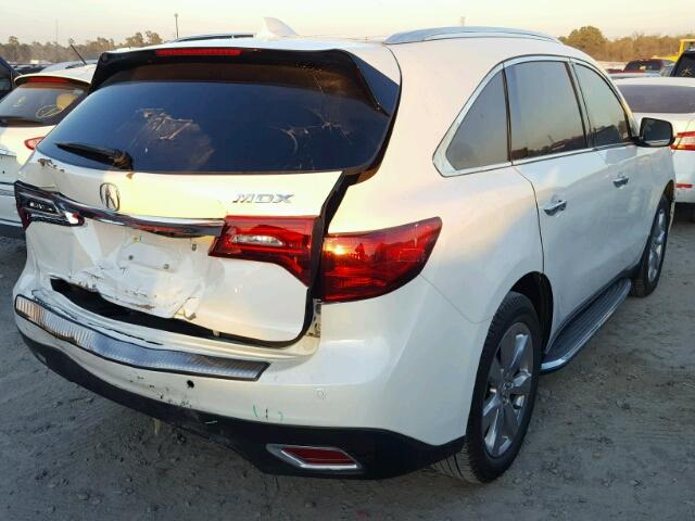 5FRYD3H90GB007049 - 2016 ACURA MDX ADVANC WHITE photo 4