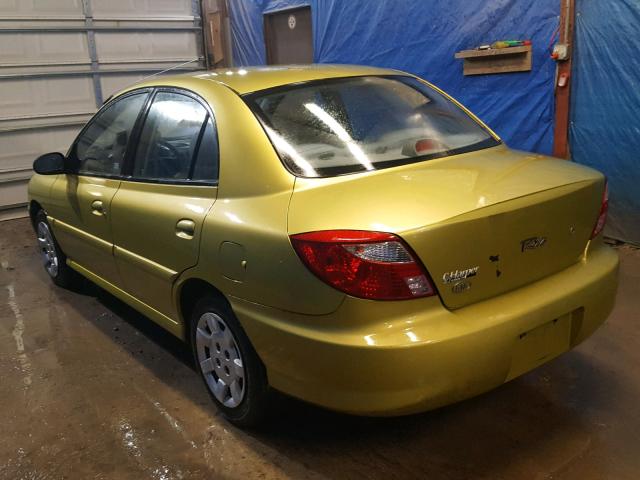 KNADC123X26125154 - 2002 KIA RIO GREEN photo 3