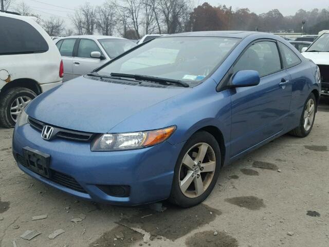 2HGFG12877H523179 - 2007 HONDA CIVIC EX BLUE photo 2