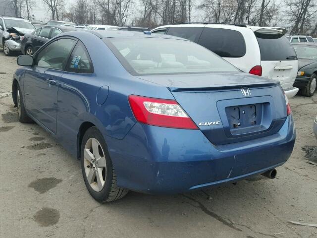 2HGFG12877H523179 - 2007 HONDA CIVIC EX BLUE photo 3