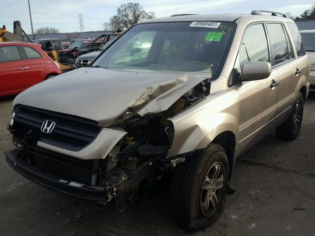 5FNYF18645B023516 - 2005 HONDA PILOT EXL GOLD photo 2