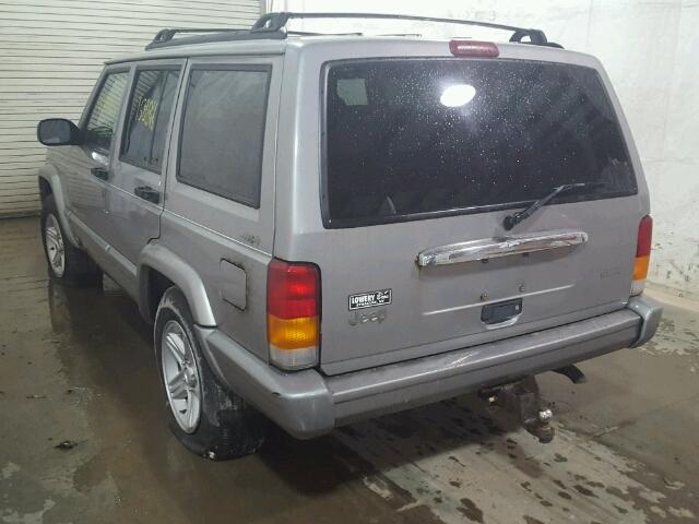 1J4FF68S7YL158812 - 2000 JEEP CHEROKEE L GRAY photo 3