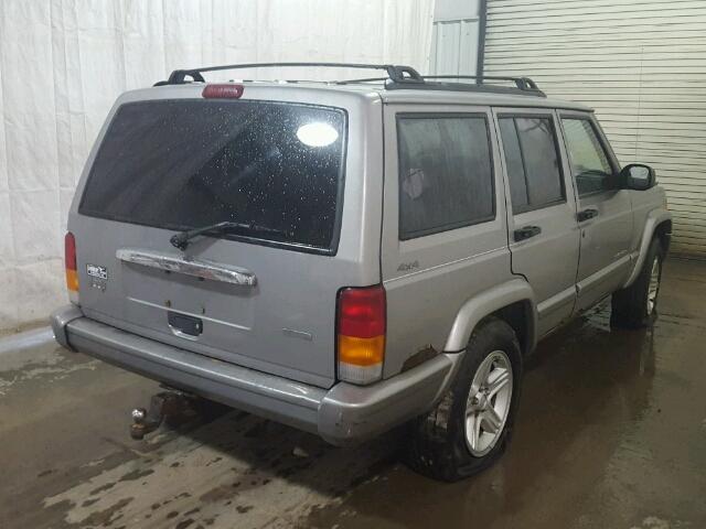 1J4FF68S7YL158812 - 2000 JEEP CHEROKEE L GRAY photo 4