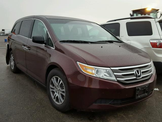 5FNRL5H46BB100854 - 2011 HONDA ODYSSEY EX BURGUNDY photo 1