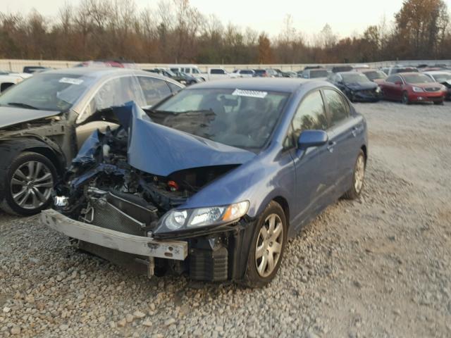 19XFA1F57BE025469 - 2011 HONDA CIVIC LX BLUE photo 2