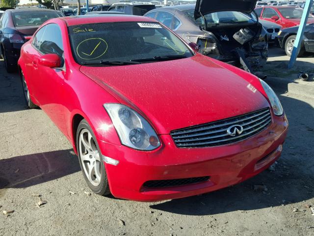 JNKCV54E15M413321 - 2005 INFINITI G35 RED photo 1