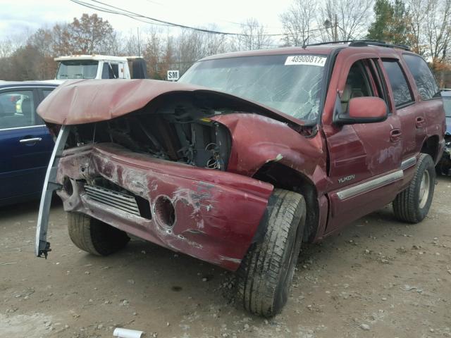 1GKEK13Z22R213566 - 2002 GMC YUKON RED photo 2