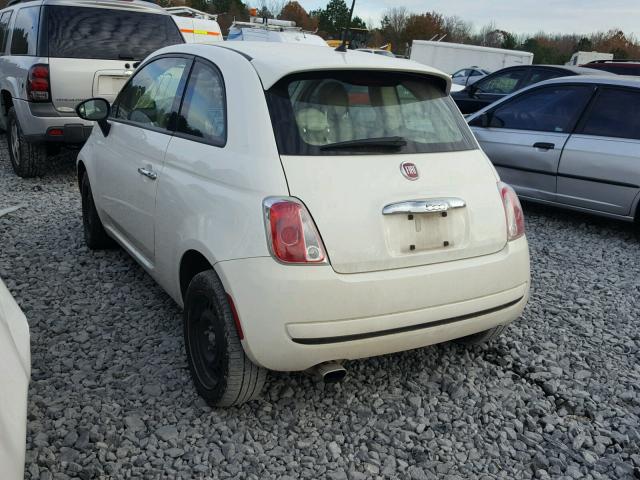 3C3CFFAR8ET207892 - 2014 FIAT 500 POP WHITE photo 3