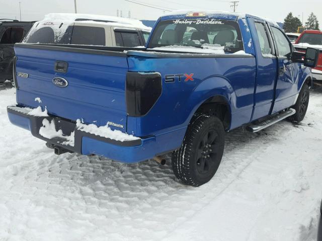 1FTFX1CF7DKD92836 - 2013 FORD F150 SUPER BLUE photo 4