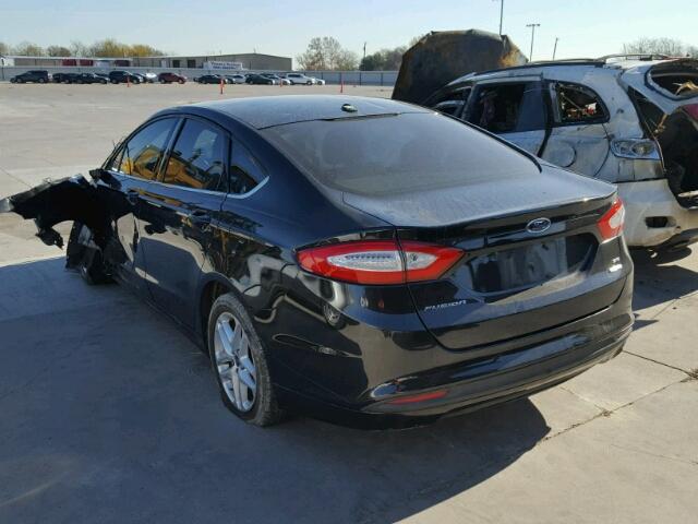 3FA6P0HR4DR267047 - 2013 FORD FUSION SE BLACK photo 3