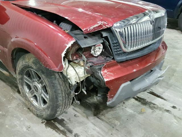 5LMEU68H03ZJ48598 - 2003 LINCOLN AVIATOR RED photo 9