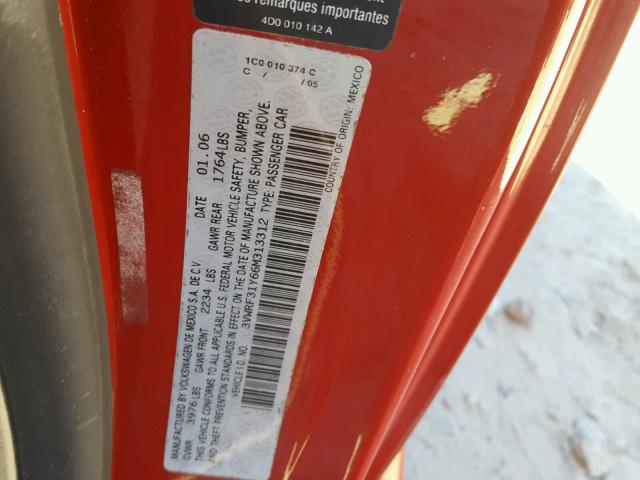 3VWRF31Y66M313312 - 2006 VOLKSWAGEN NEW BEETLE Qırmızı foto 10