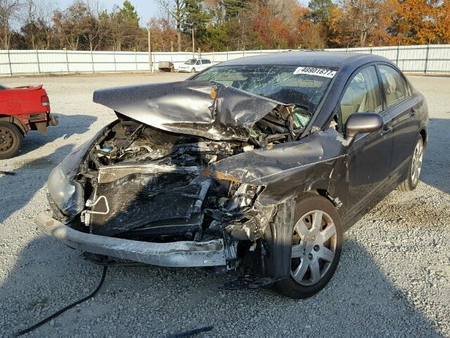 2HGFA16579H543548 - 2009 HONDA CIVIC LX GRAY photo 2