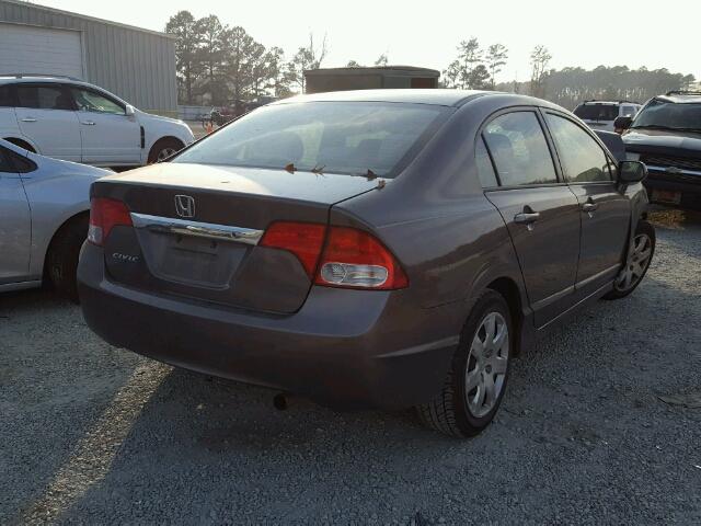 2HGFA16579H543548 - 2009 HONDA CIVIC LX GRAY photo 4