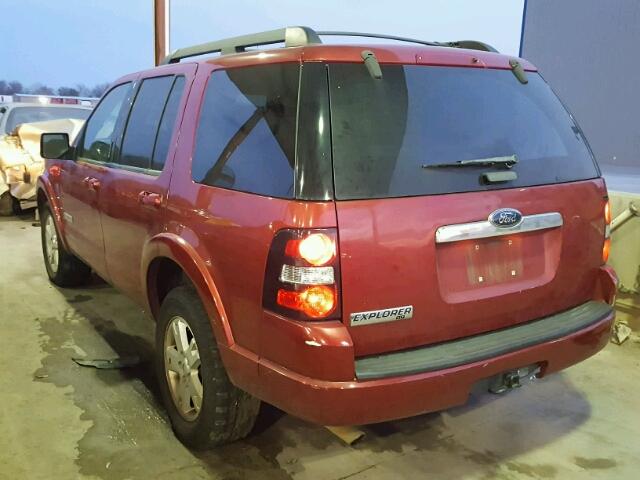 1FMEU63E38UB23490 - 2008 FORD EXPLORER X RED photo 3